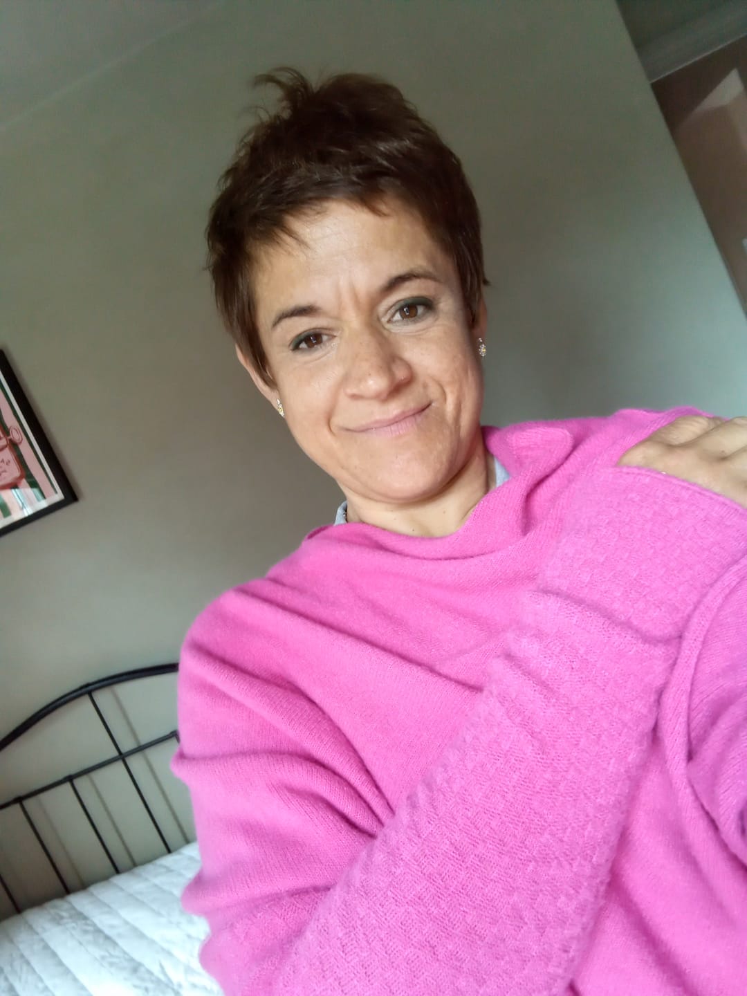 Customer photo review of Asymmetric Slouch Italian Soft Knit