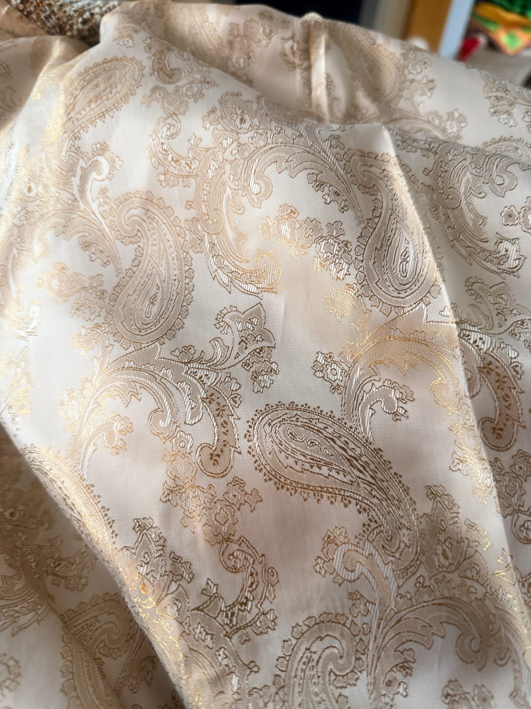 Customer photo review of Paisley Jacquard Lining Fabric
