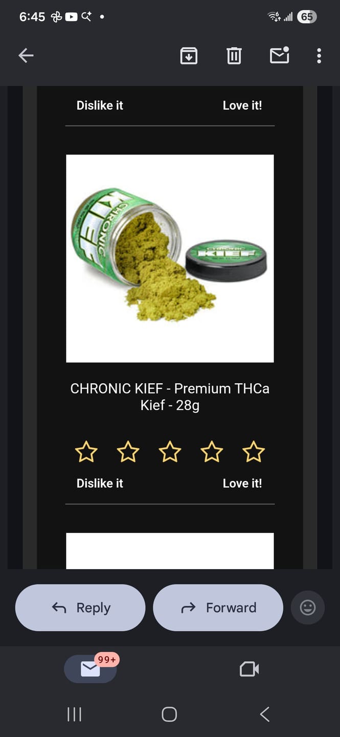Customer photo review of CHRONIC KIEF - Premium THCa Kief - 28g