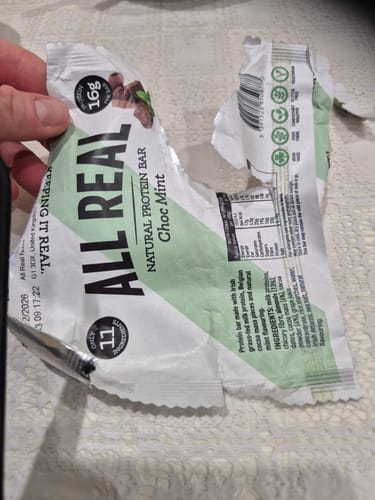 Customer photo review of Peanut Butter Protein Bar 50g x 12 bars