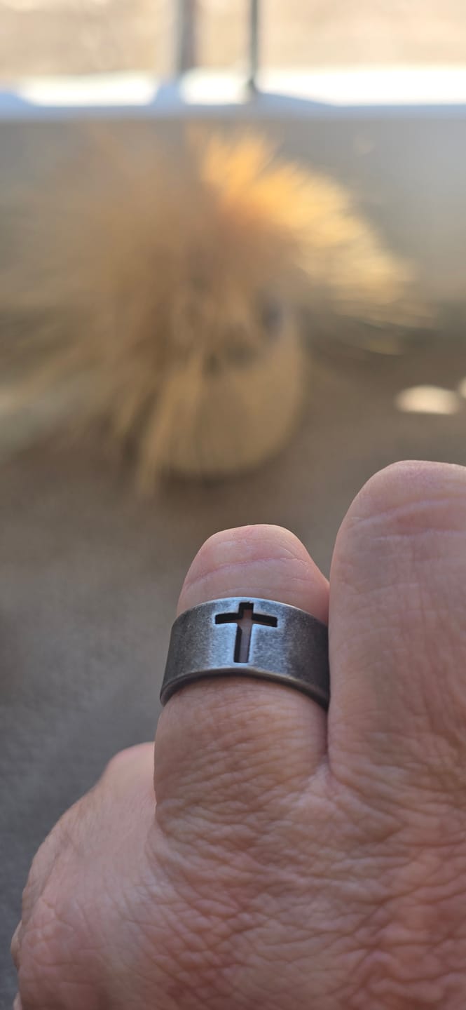 Customer photo review of BLACKED CROSS.