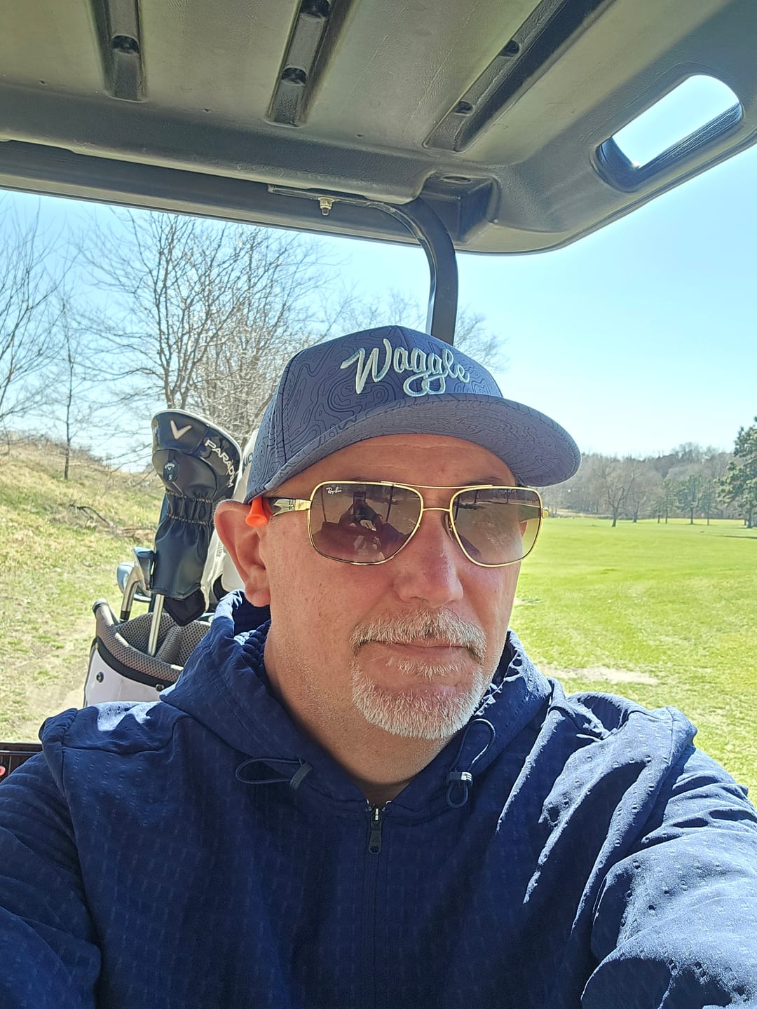 Customer photo review of Waggle Brand Hat - Loon Lake Topographic