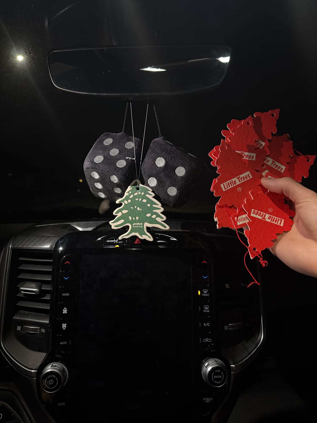 Customer photo review of Lebanese Cedar Air Freshener + Sticker Pack