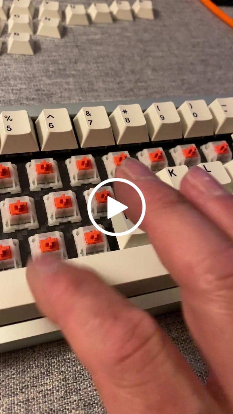 Customer video review of WINGTREE CAMELLIA LINEAR SWITCH FACTORY LUBED (10PCS)