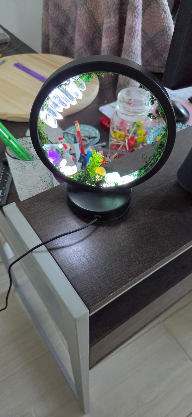 Customer photo review of Natural Quartz Forest LED Lamp