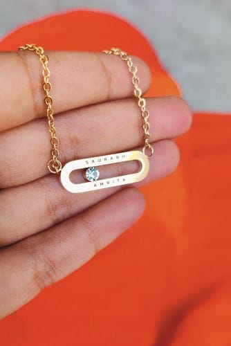 Customer photo review of Personalised Eternal Pendant