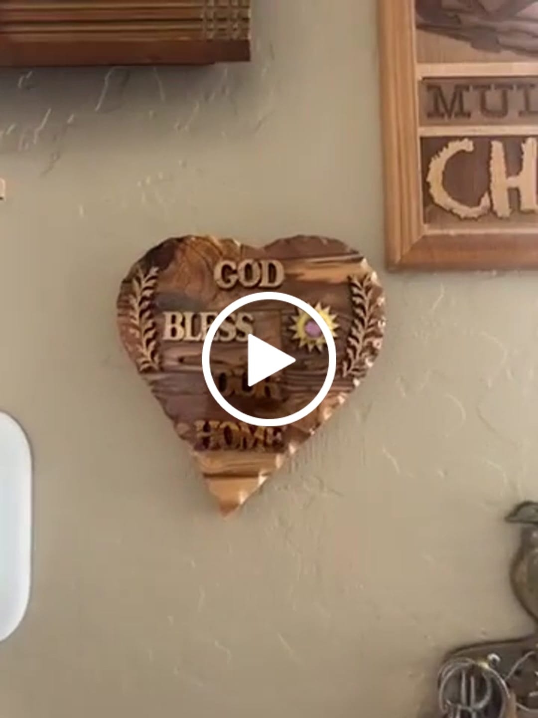 Customer video review of Holy Land God Bless Our Home Heart Wall Plaque with Frankincense