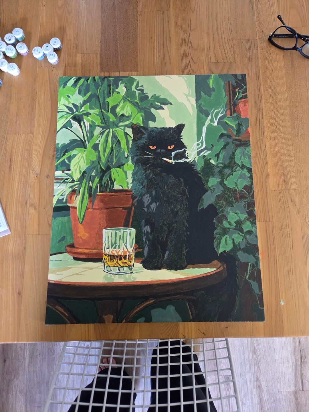Customer photo review of Grumpy cat | Paint by Number