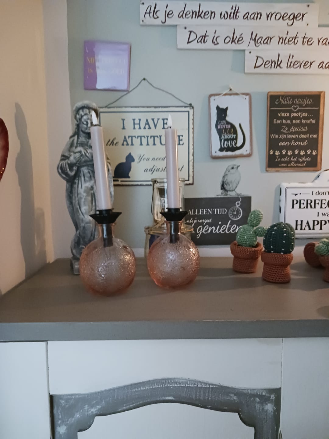 Customer photo review of LED Kronelys 2 stk, Ø 2 x 15 cm Rose