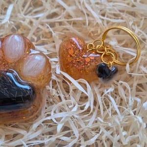 Customer photo review of Erinnerungskette mit personalisiertem Fellanhänger, Herz