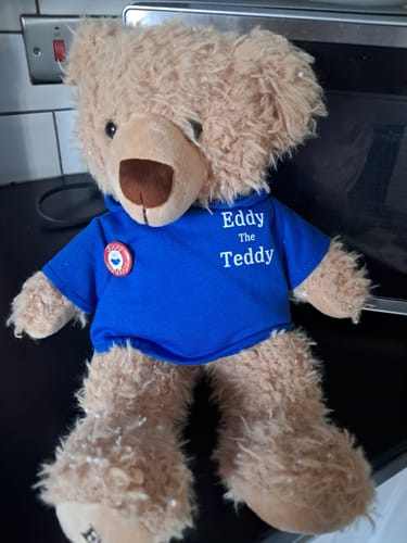 Customer photo review of Eddy the Teddy Fridge Magnet