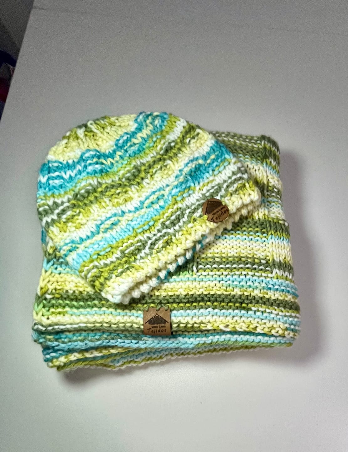 Customer photo review of Etiquetas ecocuero para doblar 5x2 cm