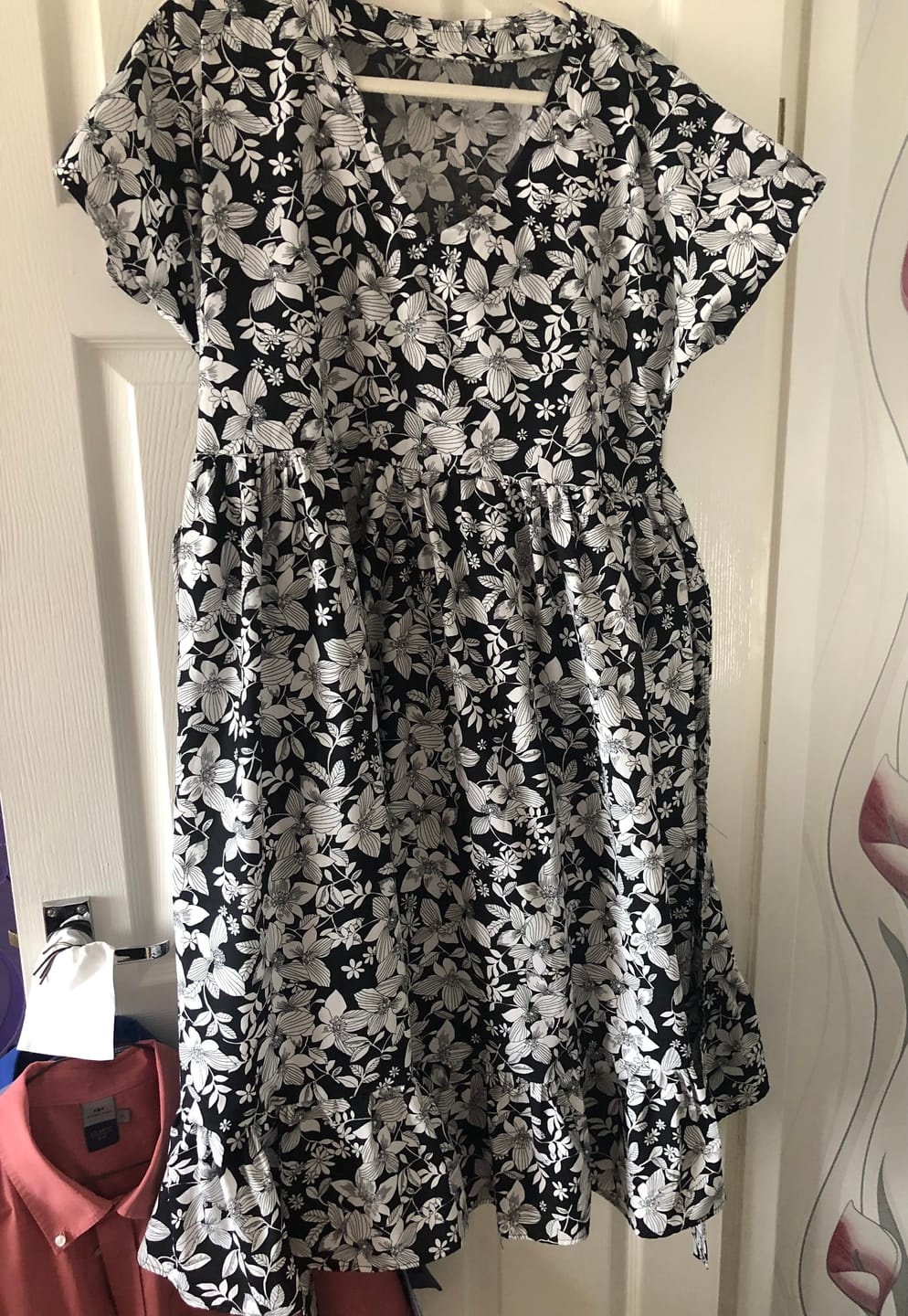 Customer photo review of Large Sketched Flowers Cotton Poplin Fabric