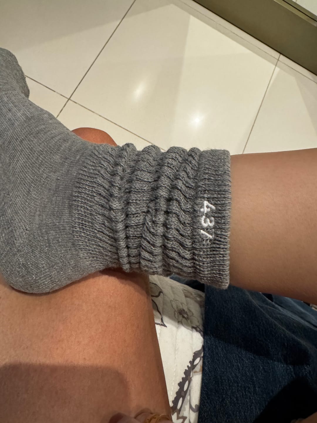 Customer photo review of The Scrunchie Sock / Heather-Grey