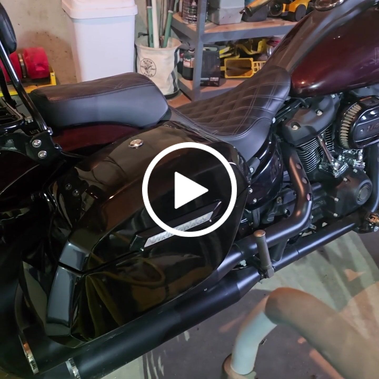 Customer video review of 32L - Darkin Large Quick Mount Painted Hard Saddlebags for Harley Softail Low Rider S FXLRS