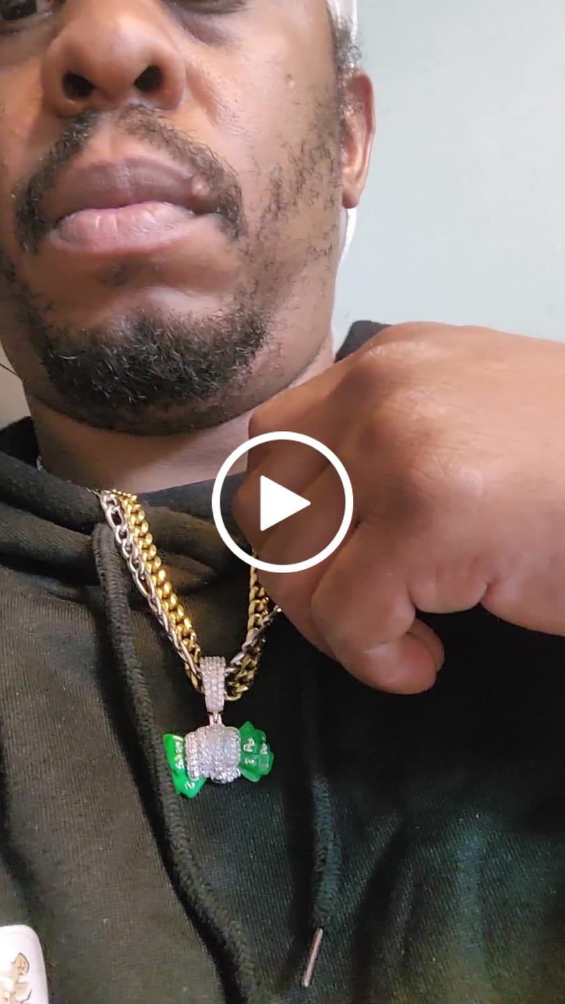 Customer video review of Money Grab Pendant - White Gold
