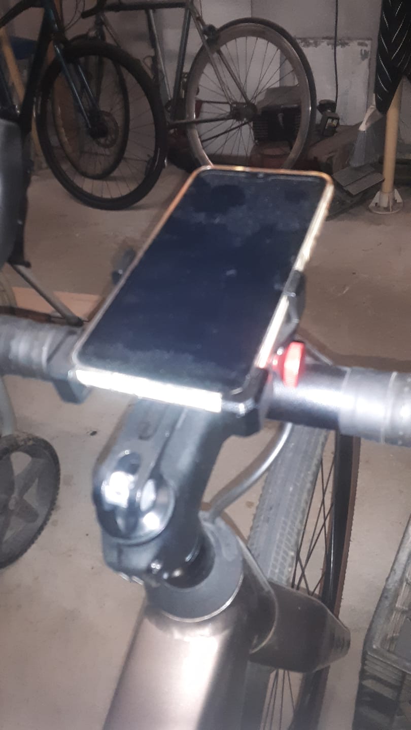 Customer photo review of Aluminum Bike Phone Holder