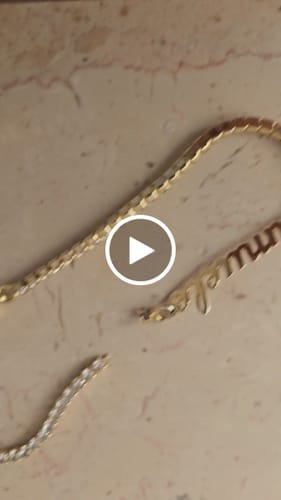 Customer video review of Bracciale tennis con nome in corsivo