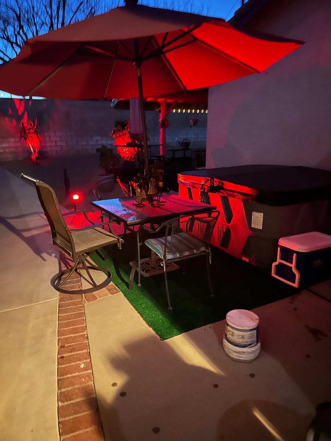 Customer photo review of RGB Solar Landscape Spotlights Waterproof