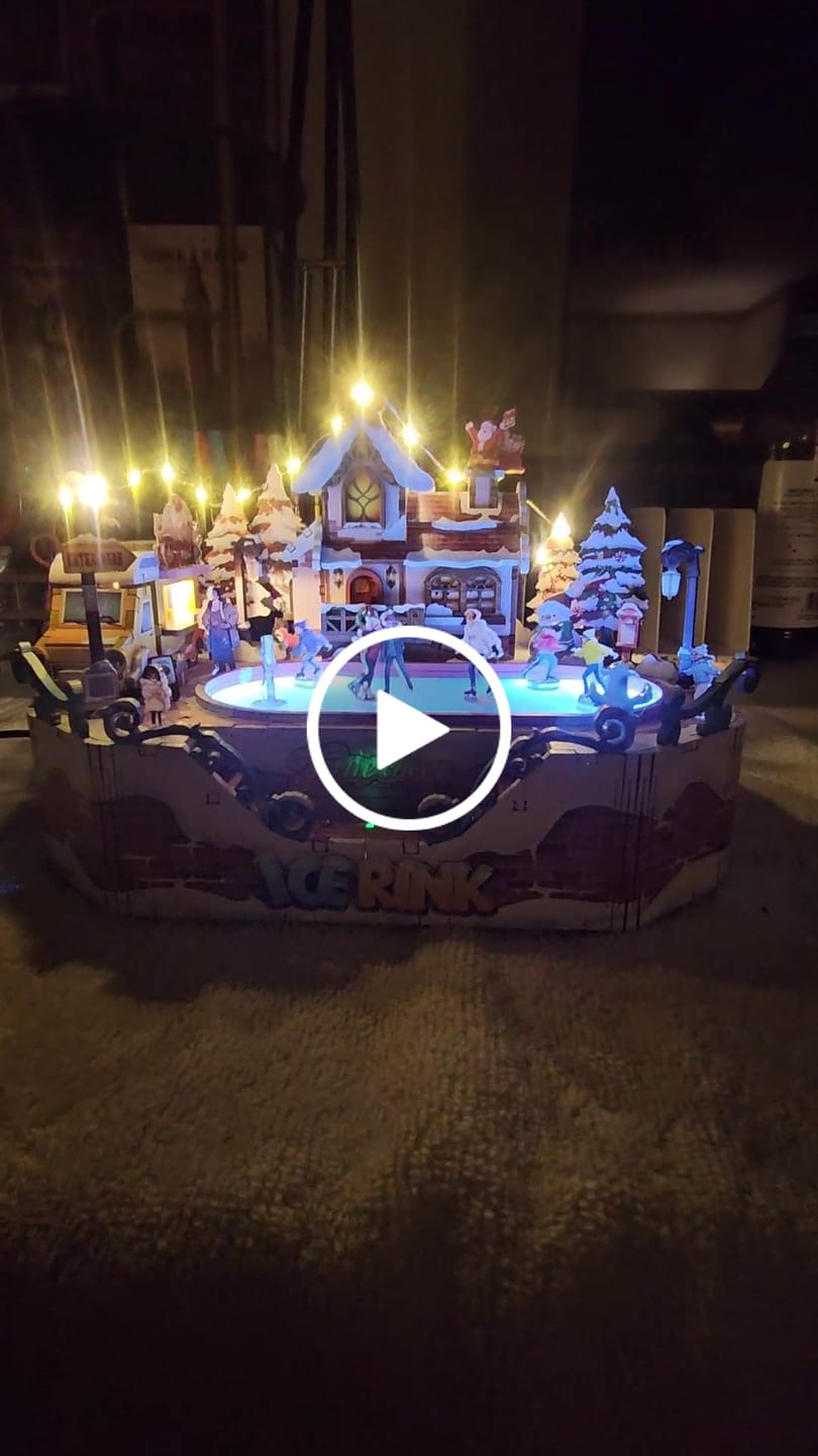 Customer video review of Ice Rink Spinning Skater DIY Wooden Music Box
