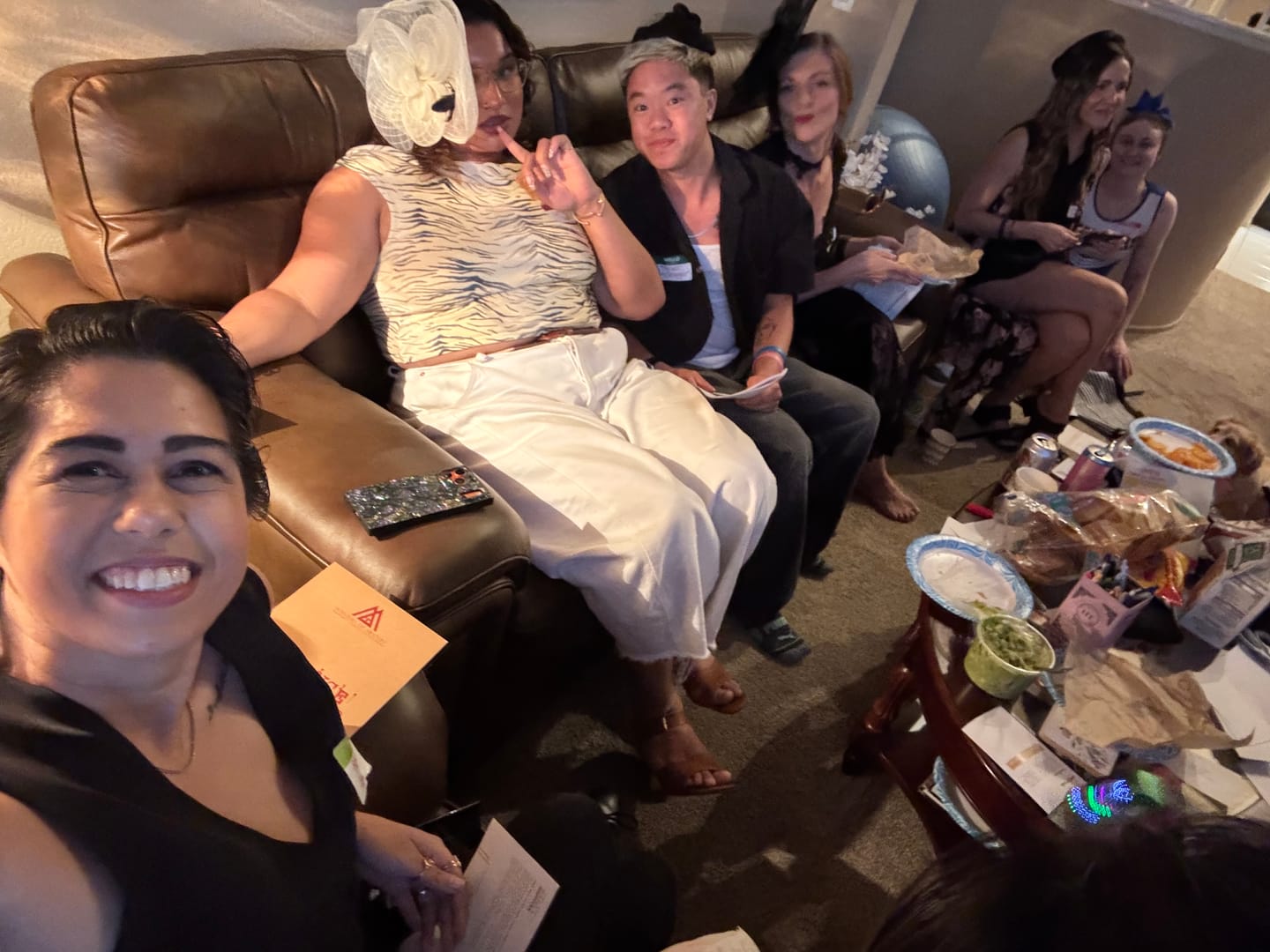Customer photo review of Replay-able 1920s Murder Mystery Dinner Party Game for Up to 20 Adults - Host Your Own Dinner Party Game Night - 1920s Speakeasy Gatsby Theme - 1920s Fancy Dress Dinner Party(V2)