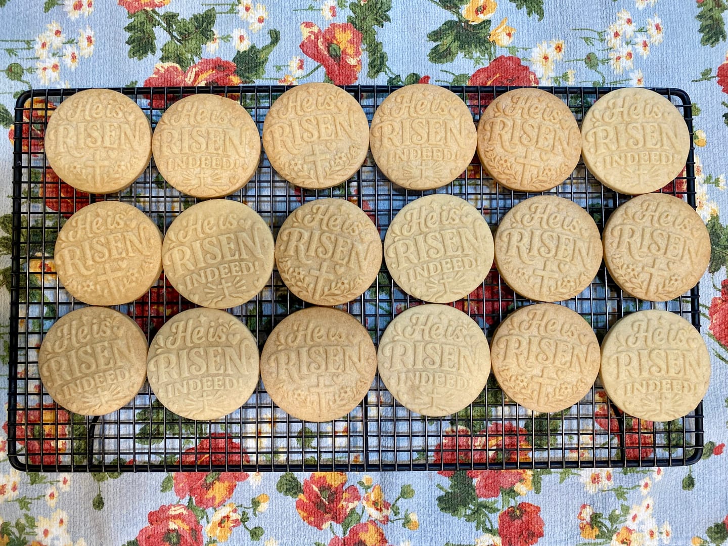 Customer photo review of Embossed Easter Cookie Stamp - He is Risen SET OF 2