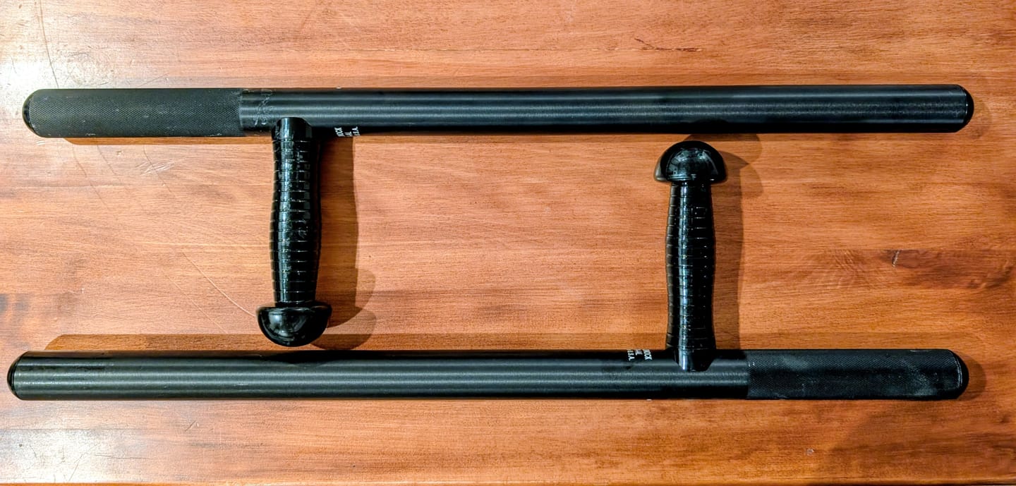 Customer photo review of Surplus Monadnock PR-24 Rigid Side-Handle Black Aluminum Baton