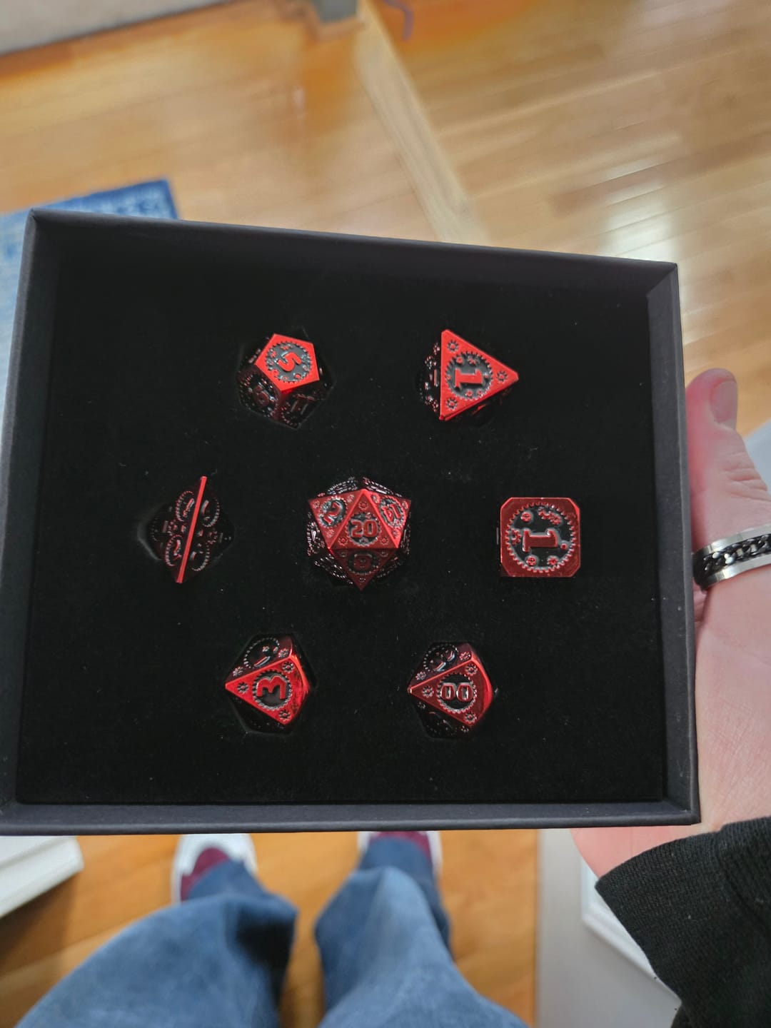 Customer photo review of Only Crits Mystery Box: Metal Dice