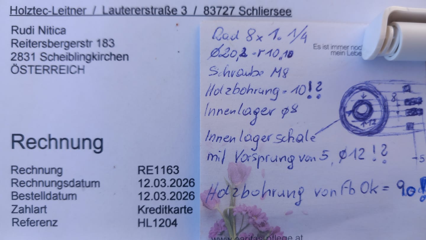 Customer photo review of Himmelsliege ,,Eibsee" Relaxliege aus Lärchenholz mit Rädern  ‍