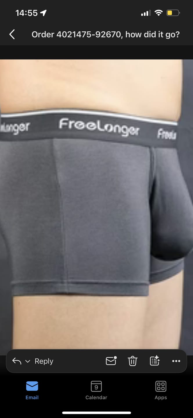 Customer photo review of FreeLonger Men's Comfy Separate Big Pouch Trunks
