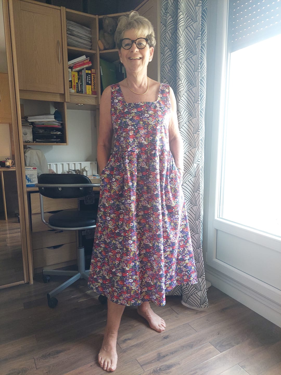 Customer photo review of Robe Solène - coton Floraison améthyste
