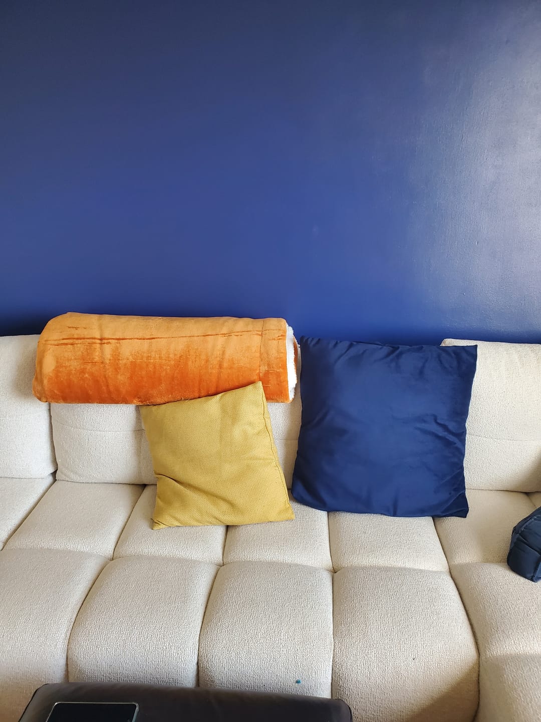 Customer photo review of Plain Upholstery Velvet Fabric