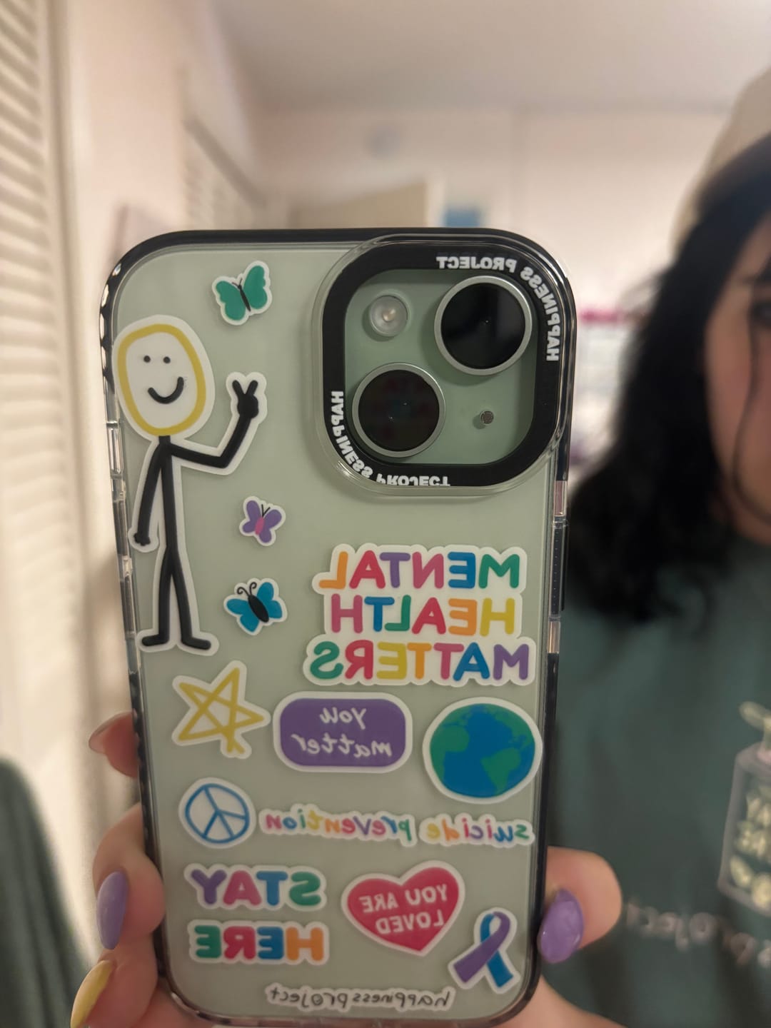 Customer photo review of Happiness Phone Case