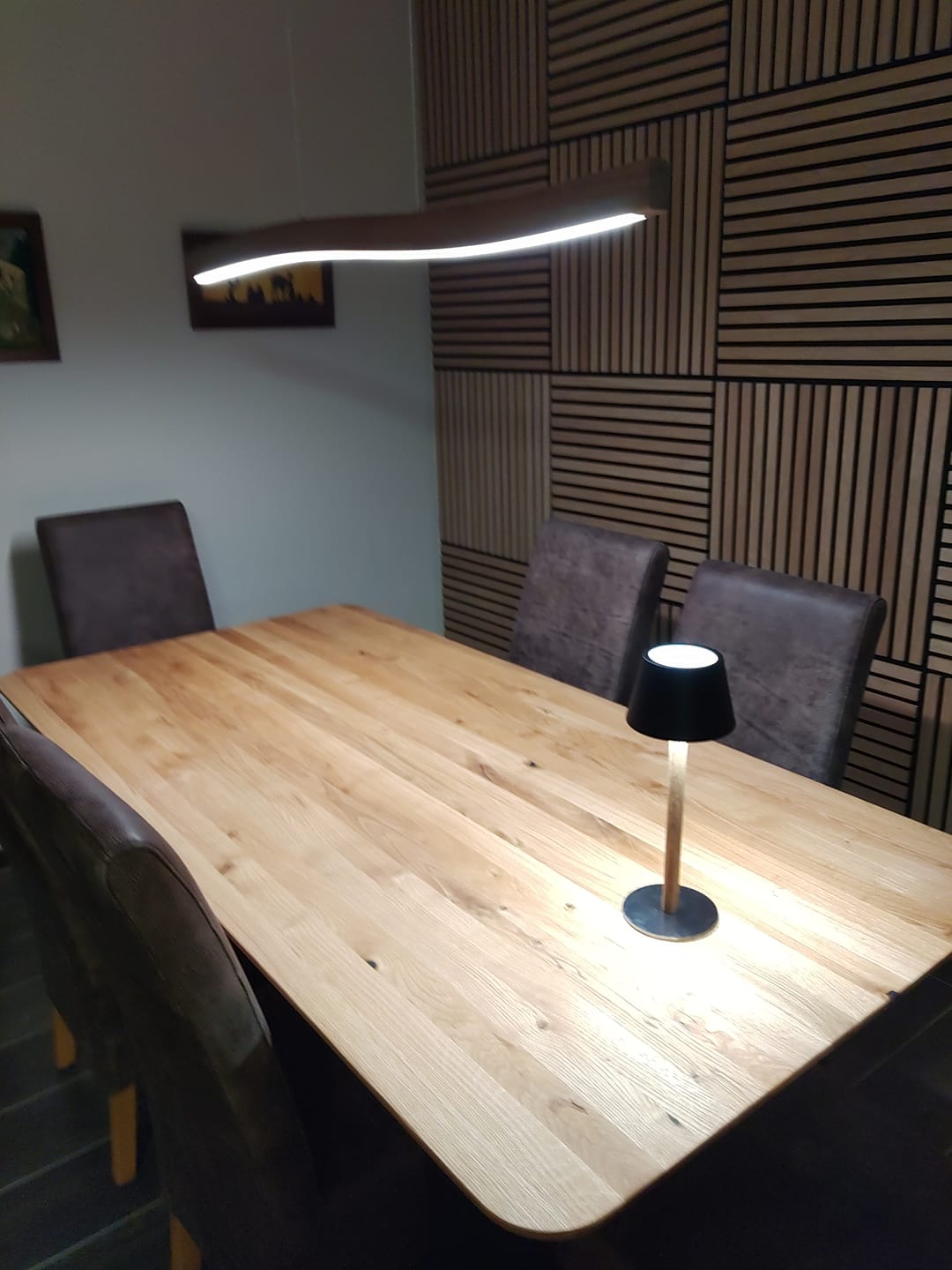 Customer photo review of Akku Tischleuchte, Massivholz, skandinavischer Stil, Eiche - Nala