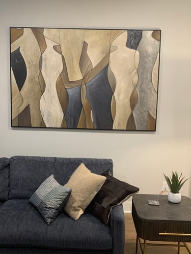 Customer photo review of Abstract Canvas Art #AB526