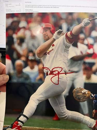 Customer photo review of Mark McGwire Autograph Signing