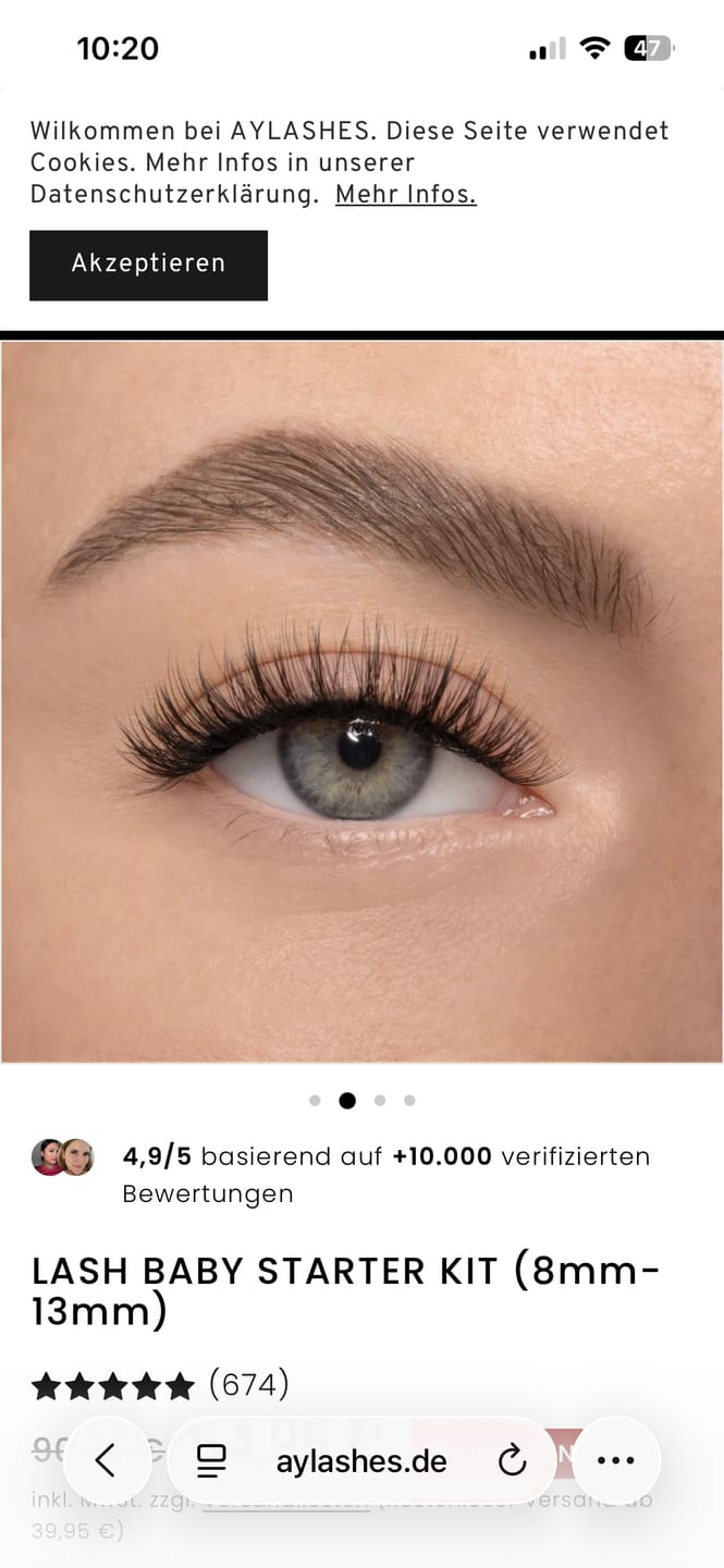 Customer photo review of ALL-IN-ONE Wimpern Kit
