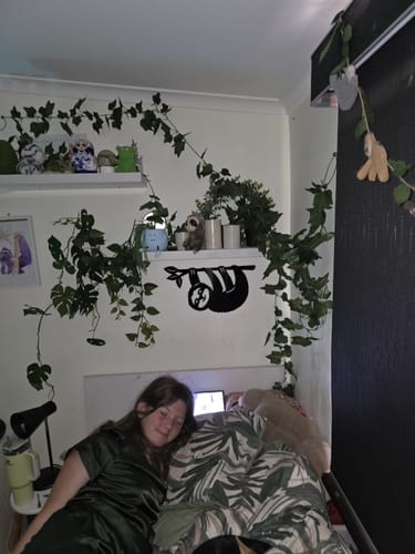 Customer photo review of Sloth Wall Art
