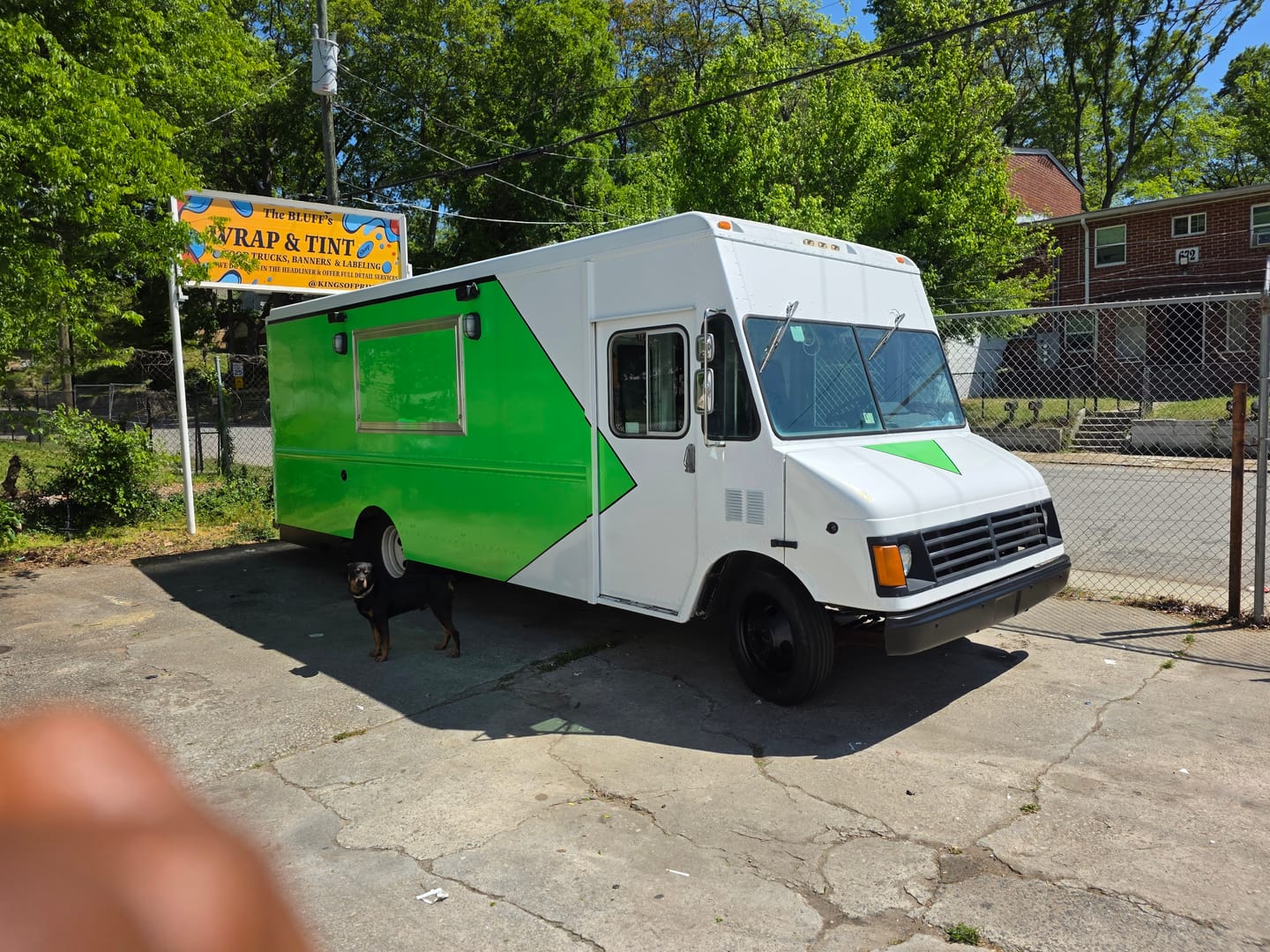 Customer photo review of Candy Metallic Neon Green vinyl wrap