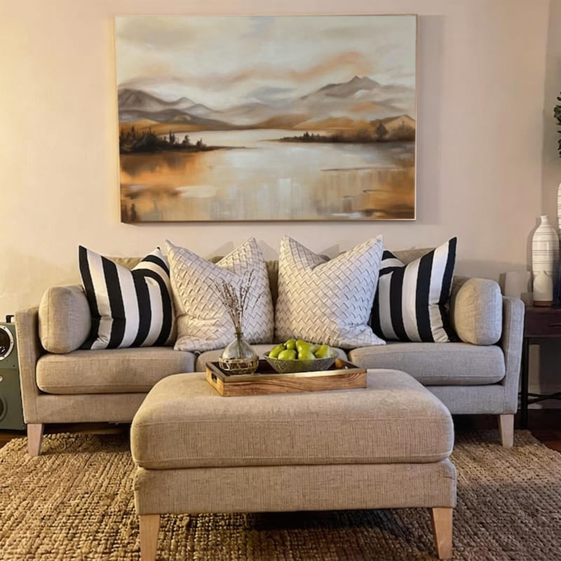 Customer photo review of Abstract Mountain Canvas Art #MO028