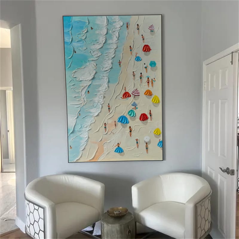 Customer photo review of Ocean And Sky Textured Painting Canvas #OS030