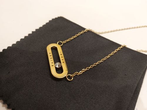 Customer photo review of Personalised Eternal Pendant