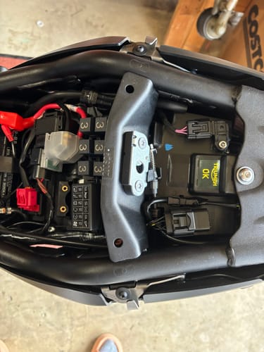 Customer photo review of Triumph Trident 660 Helmet Hook (lock)