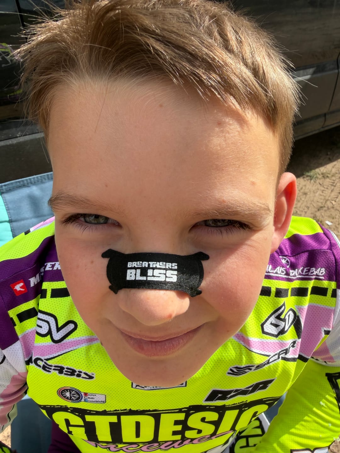 Customer photo review of Bandes Nasales Sport & Sommeil Noires - Intense