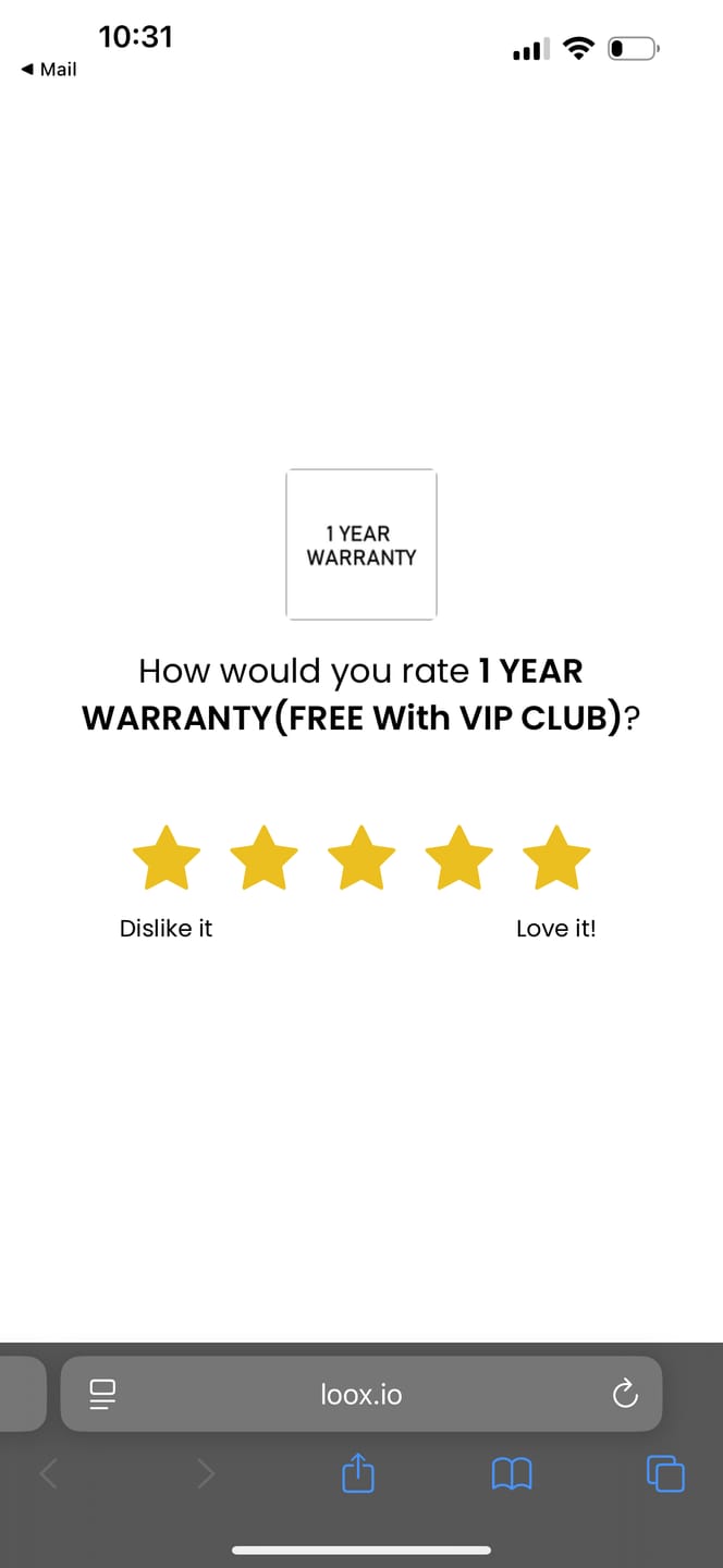 Customer photo review of 1 YEAR WARRANTY(FREE With VIP CLUB)