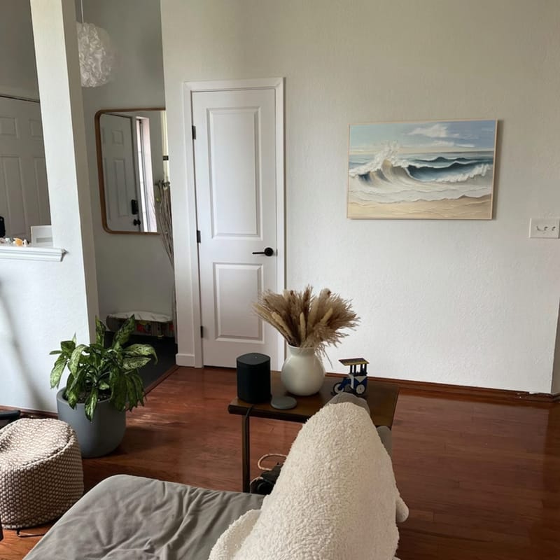 Customer photo review of Ocean Textured Painting Canvas #OP021