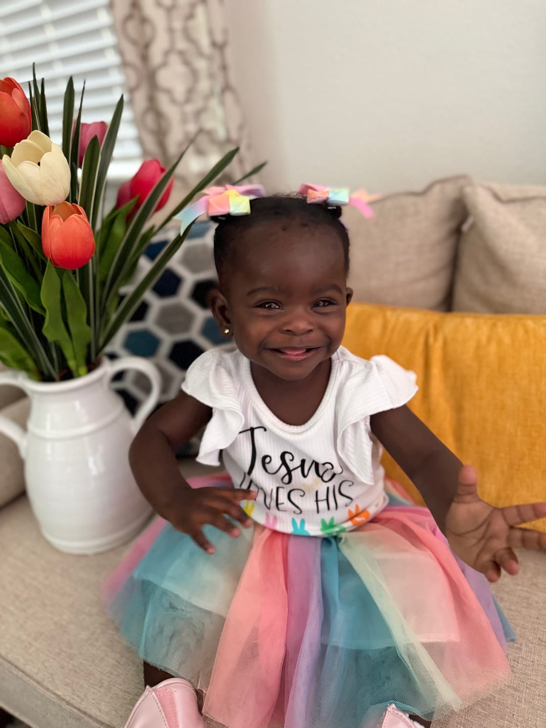 Customer photo review of Jesus Loves His Peeps Skirt Set
