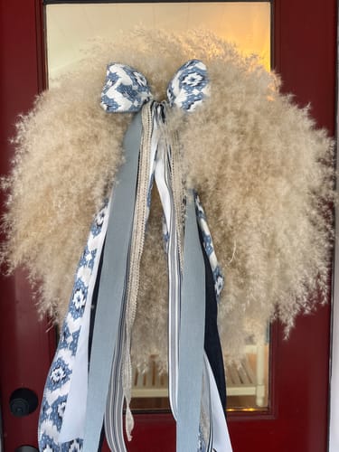 Customer photo review of Sea Breeze Ikat Wreath Ribbon
