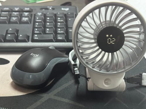 Customer photo review of izzCool 30 (White) - Foldable Air Conditioner Fan (3,500mAh)
