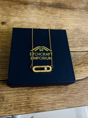 Customer photo review of Personalised Eternal Pendant